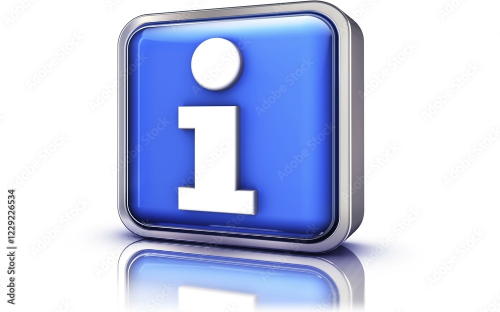 High resolution rendering of a information icon High resolution rendering of a information icon