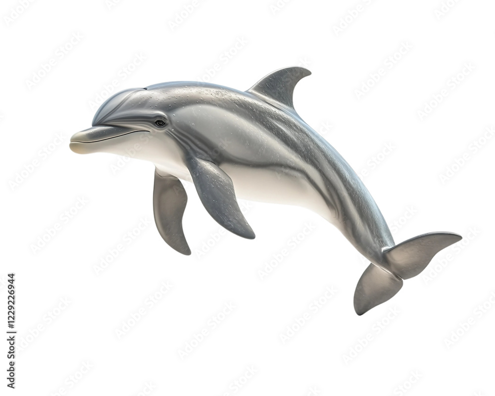 Fototapeta premium Dolphin is flying in the air