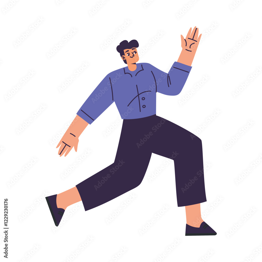 Man Character Office Employee and Team Member Vector Illustration Man Character Office Employee and Team Member Vector Illustration