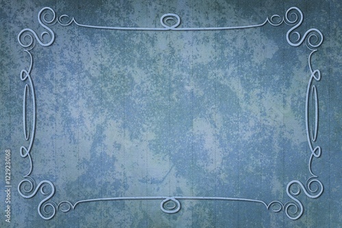 Photos An antique decorative frame with a background with texture and vertical dash lines