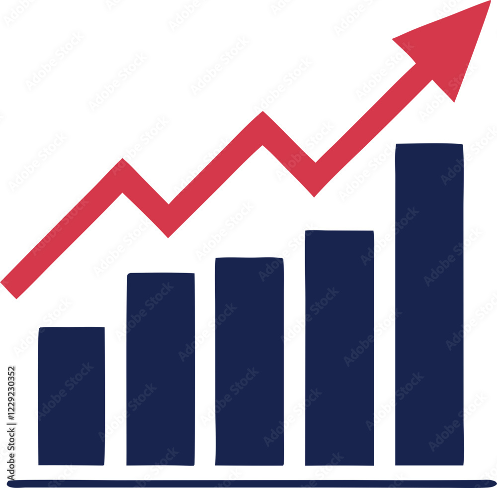 business graph with arrow business graph with arrow
