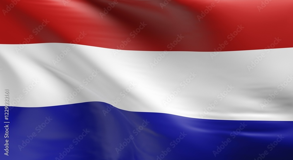 Waving flag of Holland using as background, 3d rendering Waving flag of Holland using as background, 3d rendering