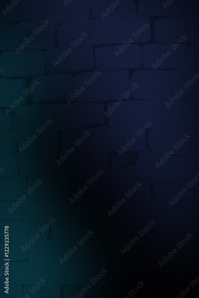Fototapeta premium Blue black abstract background. Gradient. Brick structure. Brick structure.
