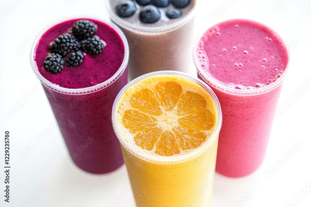 A bowl of colorful fruit smoothies with mixed berries and fruits, perfect for a healthy snack or breakfast A bowl of colorful fruit smoothies with mixed berries and fruits, perfect for a healthy snack or breakfast