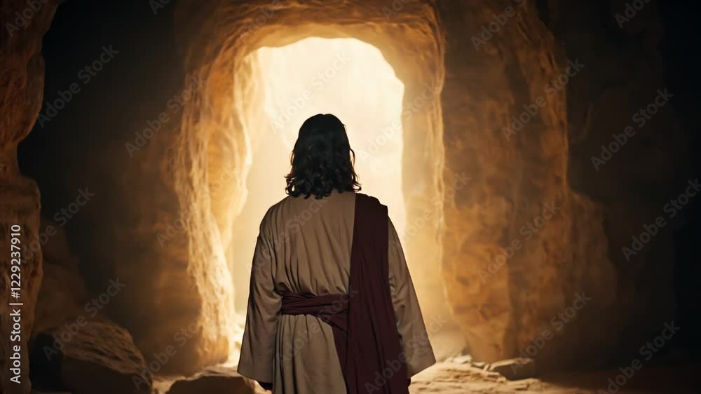 Jesus Christ rose from the dead, stock footage