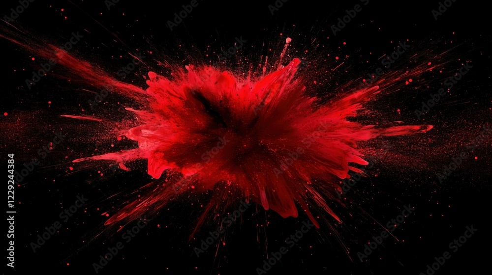 Dynamic Explosion of Red Paint Abstract Art Digital Background Creative Space Close-Up Expression of Passion Dynamic Explosion of Red Paint Abstract Art Digital Background Creative Space Close-Up Expression of Passion