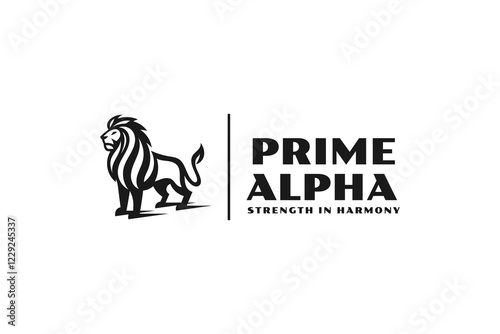 Lion Prime Alpha Logo Design - Strength in Harmony Concept