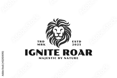 royal king lion head logo vector 