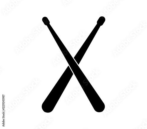 Obraz na płótnie Drum sticks icon illustrated in vector on white background w salonie