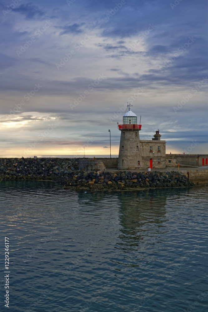 Lighthouse in the harbour of Howth, Dublin, Province Leinster, Ireland, Europe Lighthouse in the harbour of Howth, Dublin, Province Leinster, Ireland, Europe