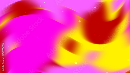 Yellow, Pink, Dark Red gradient Glowing Abstract Background with Vibrant Colors and Motion
