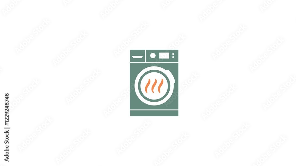 clothes dryers icon.Animation of a clothes dryer icon in action, suitable for use in applications, educational videos, home and cleaning services. clothes dryers icon.Animation of a clothes dryer icon in action, suitable for use in applications, educational videos, home and cleaning services.