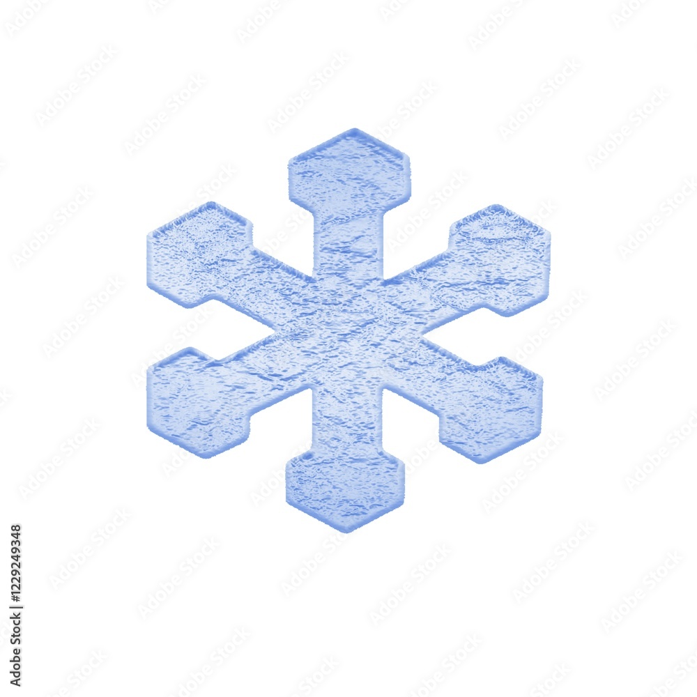 Obraz premium Winter snowflake on white background