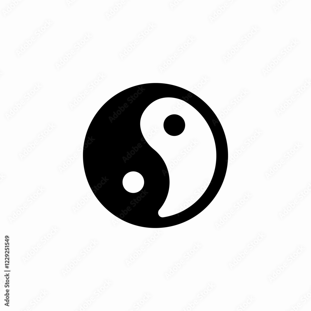 Yin yang balance harmony icon vector sign Yin yang balance harmony icon vector sign