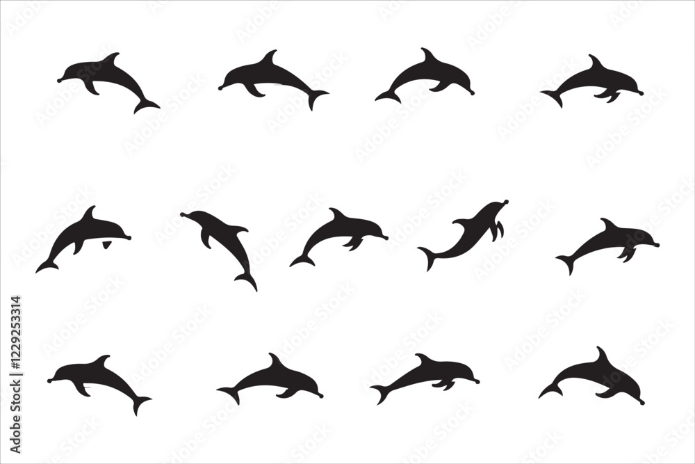 Obraz premium Majestic Dolphin Silhouette Mega 