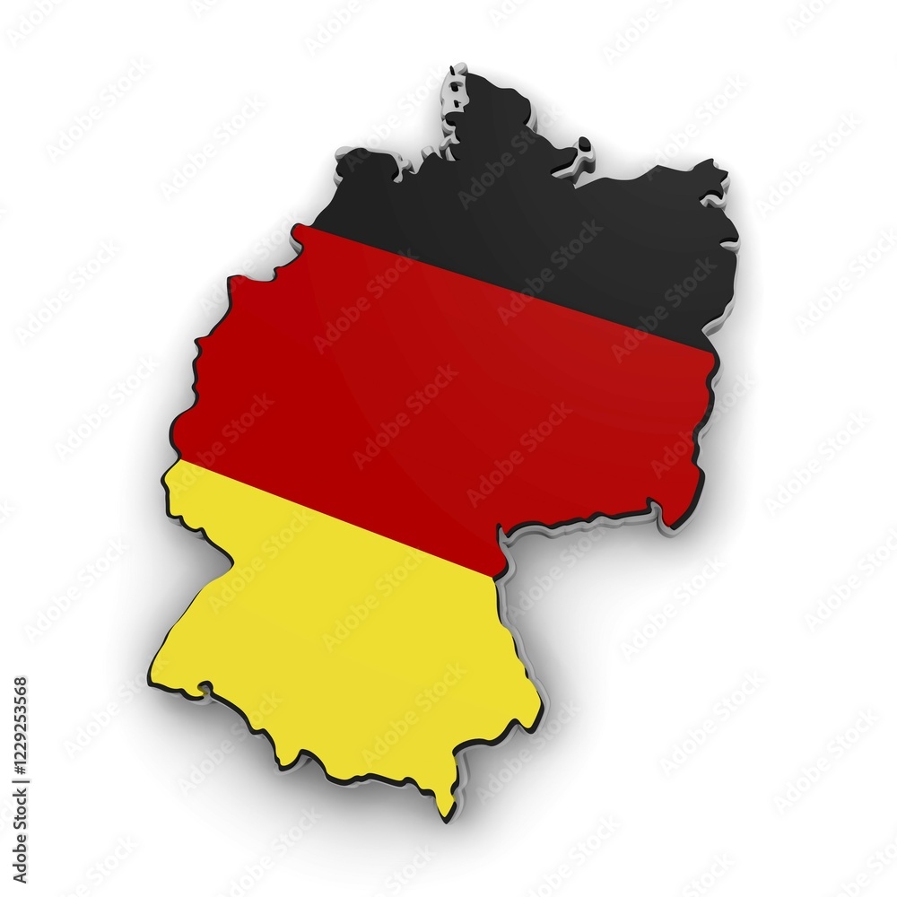 Fototapeta premium 3d map of Germany