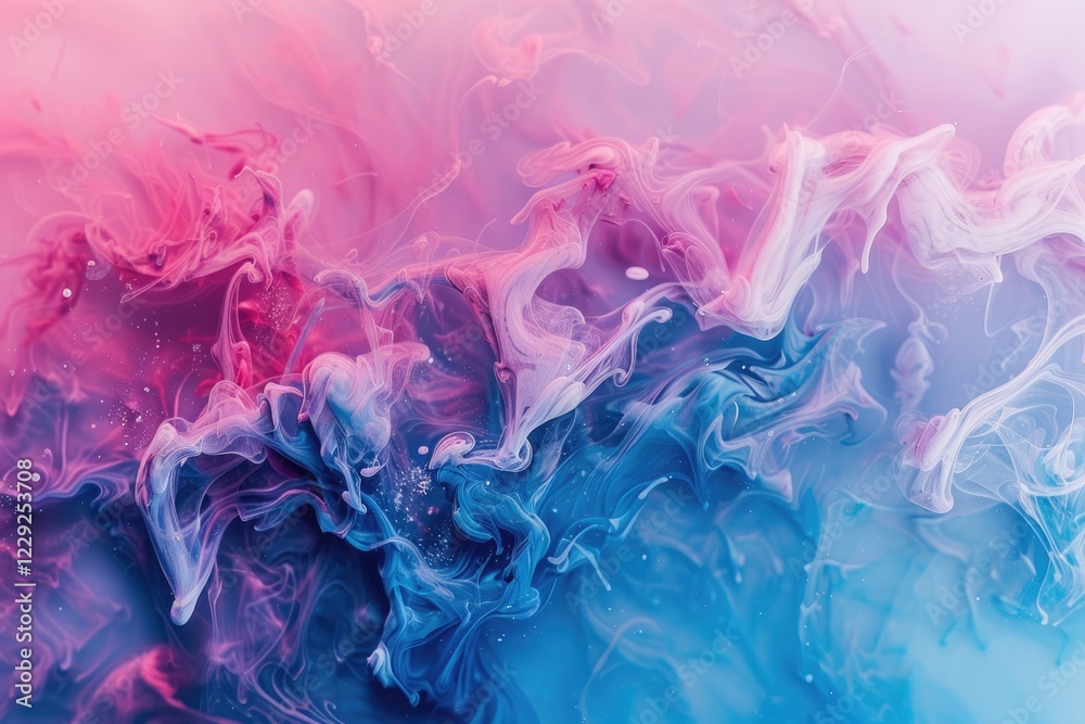 Abstract pink and blue smoke swirling in a fluid pattern. Background image of swirling wave with gradient puink and blue color flowing and floating in the air with cloud texture. Dreamy color. AIG51. Abstract pink and blue smoke swirling in a fluid pattern. Background image of swirling wave with gradient puink and blue color flowing and floating in the air with cloud texture. Dreamy color. AIG51.