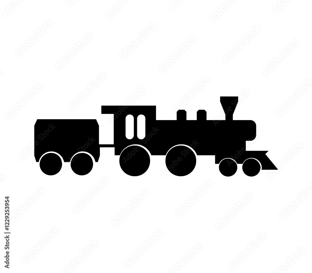 Train icon illustrated in vector on white background