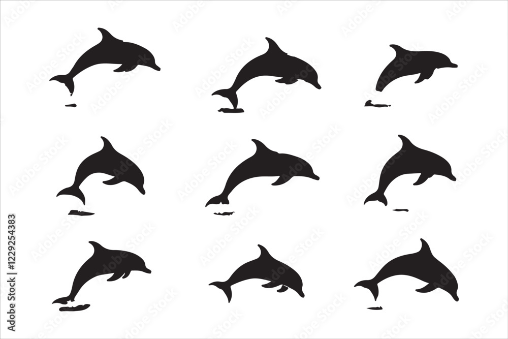 Naklejka premium Majestic Dolphin Silhouette Mega 