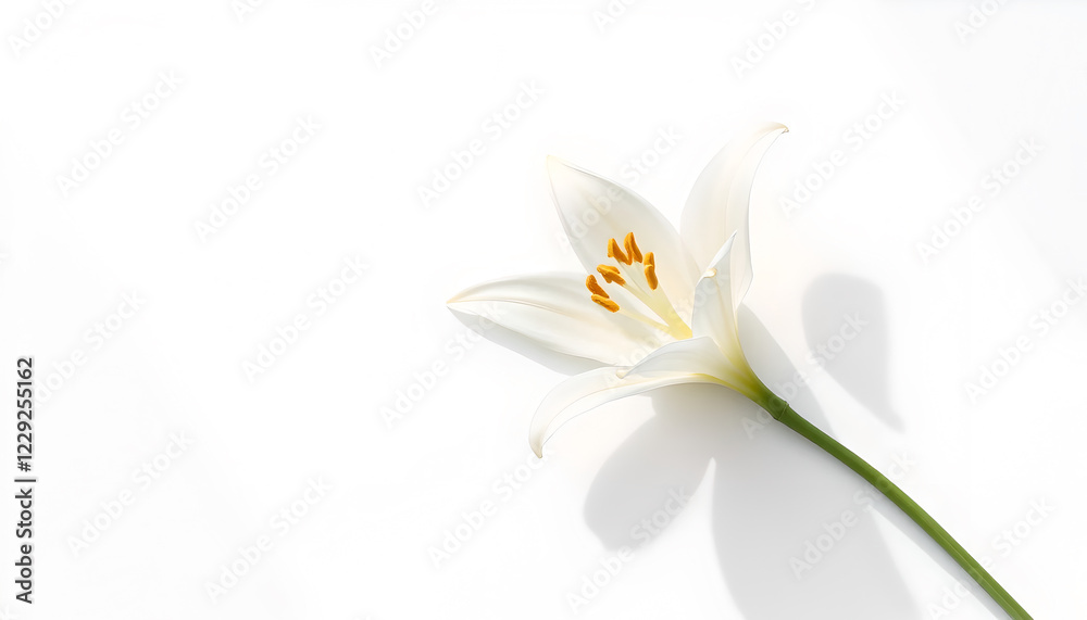 Naklejka premium white lily flower