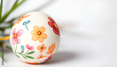 easter eggs with flowers