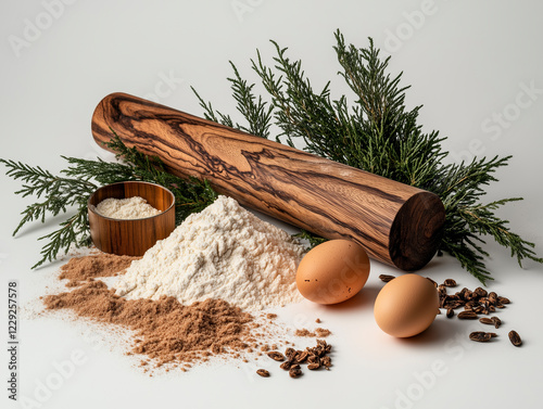 Professional macro image of baking props artistically staged.