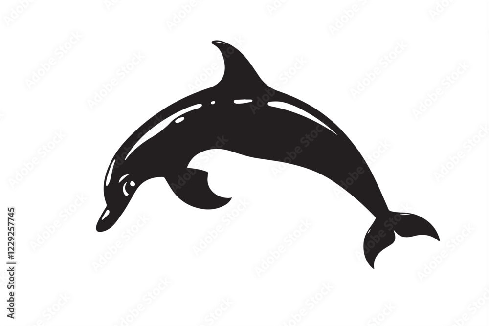 Fototapeta premium Majestic Dolphin Silhouette Mega 