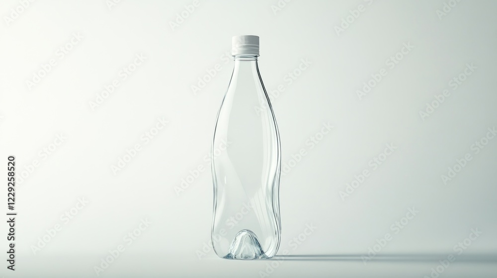 Elegant Empty Plastic Bottle Design Mockup Elegant Empty Plastic Bottle Design Mockup