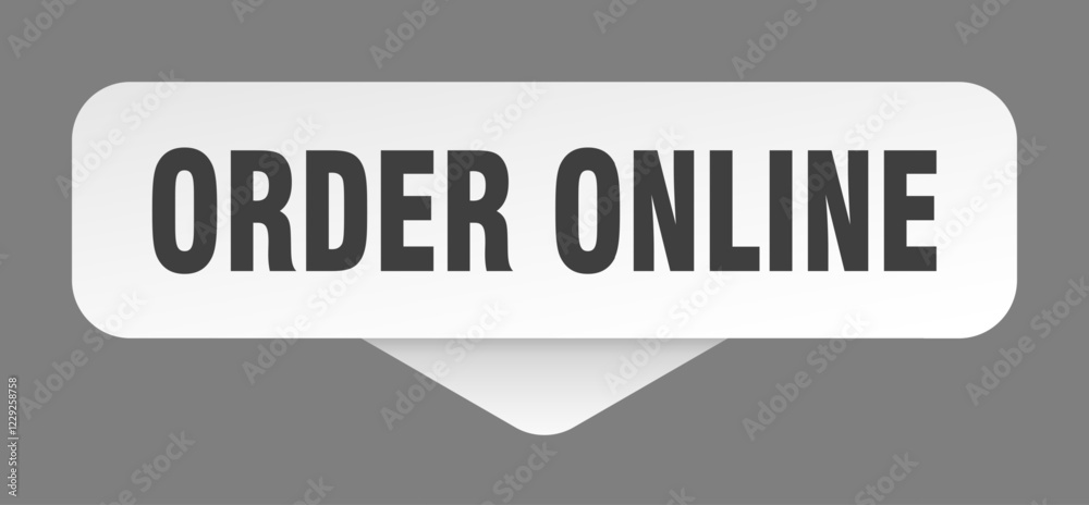 order online sticker. order online sign isolated on gray background order online sticker. order online sign isolated on gray background