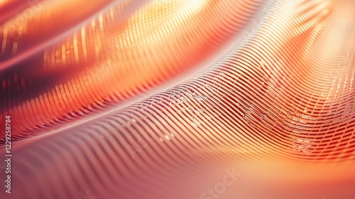 Wallpaper Mural Abstract glowing waves of light in warm tones Torontodigital.ca