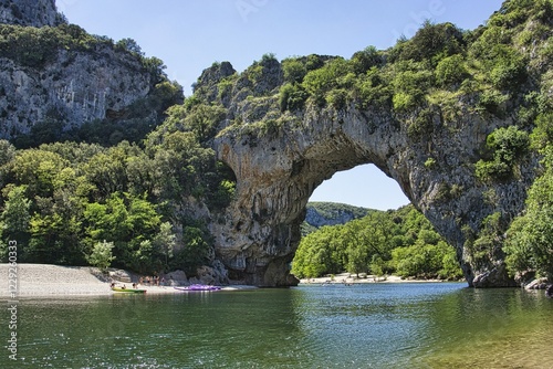 Le Pont d Arc, near Vallon Pont d Arc, Ardeche, France, Europe
