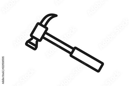 hammer icon line vector design