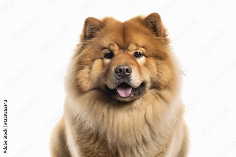 Portrait of Chow Chow dog on white background. KI generiert, generiert AI generated Portrait of Chow Chow dog on white background. KI generiert, generiert AI generated