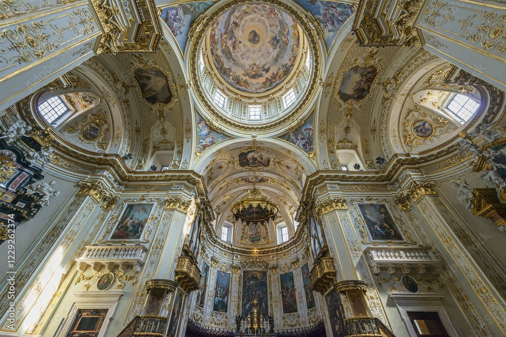 Obraz premium Inside view Cathedral of Bergamo, Bergamo, Province of Bergamo, Lombardy, Italy, Europe