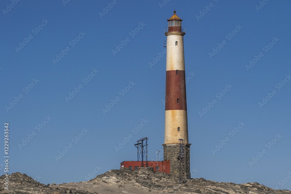 Lighthouse, Diaz Point, Lüderitz, Diamond Coast Nature Reserve, Karas Region, Namibia, Africa