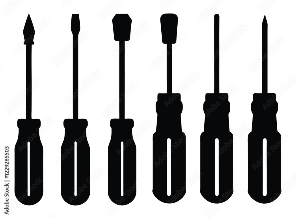 Naklejka premium set of screwdrivers