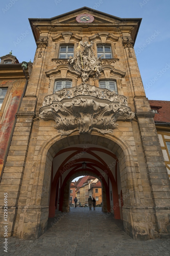 Fototapeta premium Old Town Hall, Bamberg, Upper Franconia, Bavaria, Germany, Europe