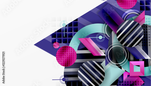 Dynamic complex geometric abstract background