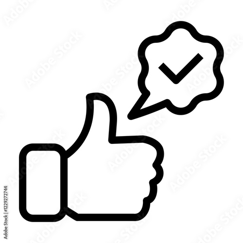 thumbs up Line Icon