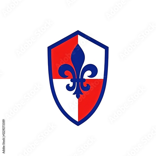 Free Download Modern Shield Logo with Fleur-de-lis - GFXLoad