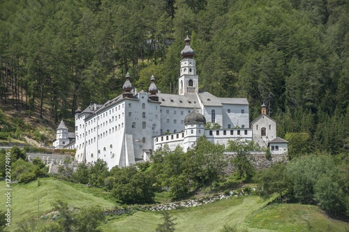 Marienberg Abbey, the highest European Benedictine abbey, also a museum, near Burgeis, Burgusio, Vinschgau, South Tyrol, Trentino-Alto Adige, Italy, Europe photo