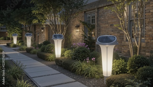 Solar-powered outdoor lighting designs photo
