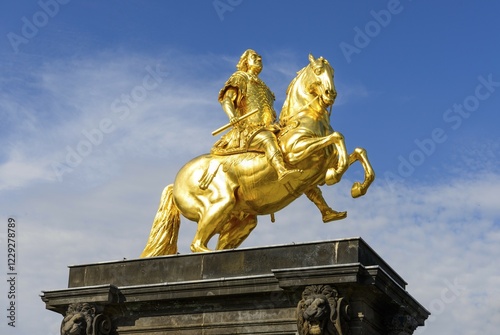 Photography Golden Rider, equestrian statue of the Saxon Elector and Polish King August the