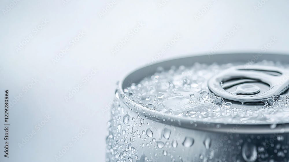 Refreshing Cold Drink Can with Sweat and Condensation Ideal for Hot Summer Days Refreshing Cold Drink Can with Sweat and Condensation Ideal for Hot Summer Days