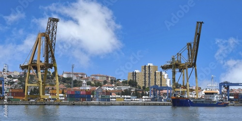 Lisbon port, Container park, Lisbon, Portugal, Europe