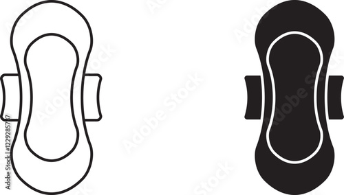  sanitary napkin icon set vector
