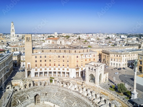 Historic city center of Lecce in Puglia, Italy, Europe