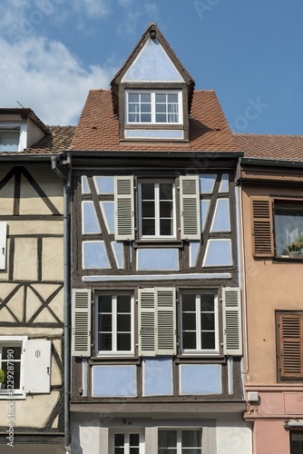 Traditional half-timbered house in Colmar, France, Europe