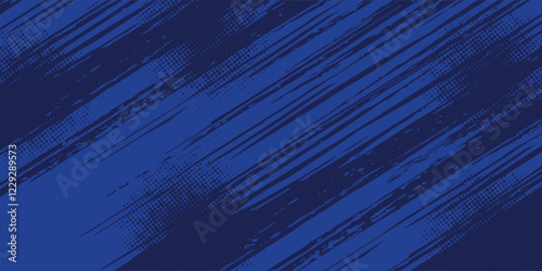 blue color pattern gradient grunge texture background. Dots pop art comics sport style vector illustration Abstract background dark blue