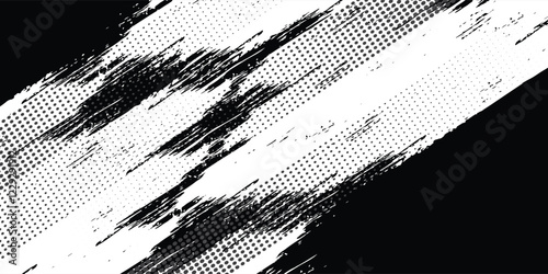 Dots halftone white and blue color pattern gradient grunge texture background.